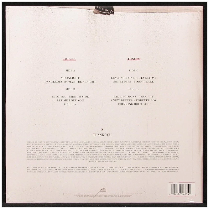 Виниловая пластинка Republic Records Ariana Grande - Dangerous Woman Виниловая пластинка Republic Records Ariana Grande - Dangerous Woman