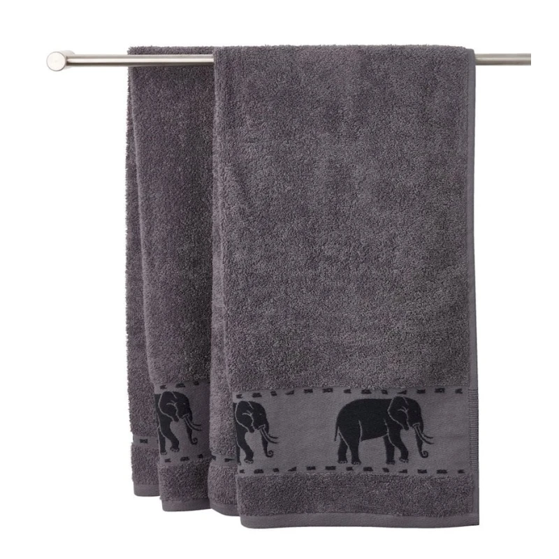 Полотенце банное JYSK Malung By Kronborg, 70x140 см, темно-серый Полотенце банное JYSK Malung By Kronborg, 70x140 см, темно-серый
