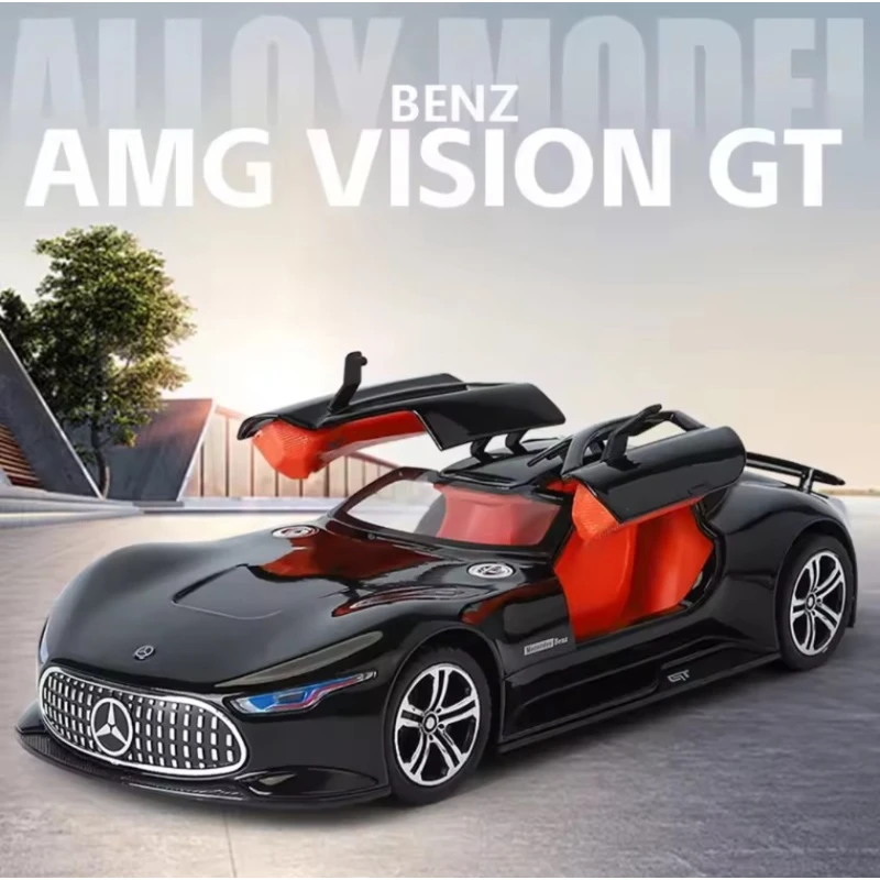 Модель автомобиля Mercedes-Benz AMG Vision GT для мальчика, коллекция подарков на день рождения, домашний декор, миниатюра 20x8x3,5 см