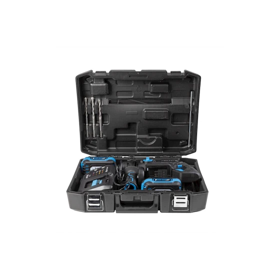 Akkumulyatorlu perforator Högert HT2E249-B24CH + 2 akkumulyator + 4Ah + enerji toplama stansiyası 4A + keys Akkumulyatorlu perforator Högert HT2E249-B24CH + 2 akkumulyator + 4Ah + enerji toplama stansiyası 4A + keys