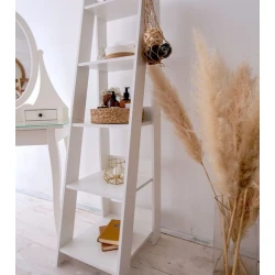 Стеллаж 3563_StellajLesenkaWhite, 150х40х50 см, ЛДСП, белый Стеллаж 3563_StellajLesenkaWhite, 150х40х50 см, ЛДСП, белый