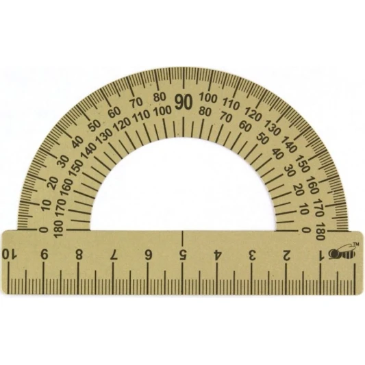 Транспортир Пчелка, стальной, 10 см Транспортир Пчелка, стальной, 10 см