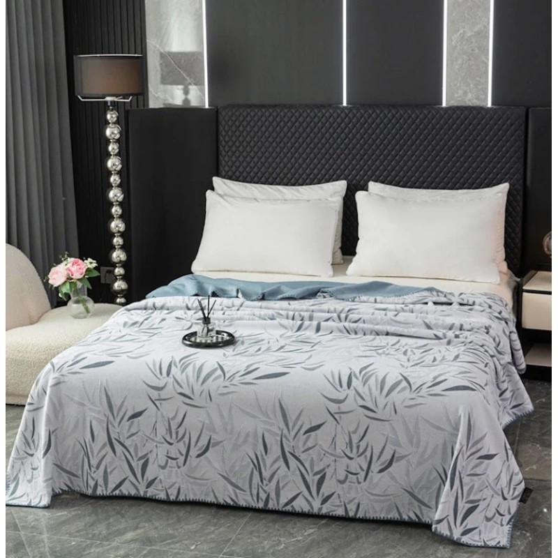 Покрывало MiraNova CTS-228, полутороспальное, бамбук, серое, 160х230 см