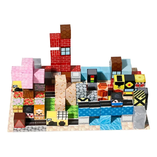 Магнитный конструктор Onshine Строительные блоки, 101 деталей gintoys_urbanmagnet_26