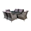 Комплект садовой мебели 6315/A, 7 предметов, черный/серый