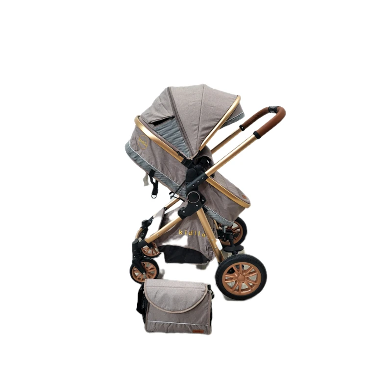 Детская коляска Kidilo V91, серая/коричневая