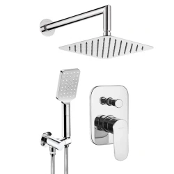 Duş dəsti Deante Alpinia NAC 09LP, paslanmayan polad/bürünc, gümüşü