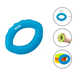 Кистевой эспандер Gymnic 1135 силикон, голубой, 10x7 см, 50 LB, 23 кг