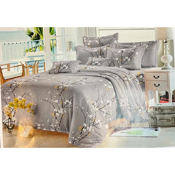 Комплект постельного белья MiraNova CTS-517, сатин, серый, простыня 200х220 см, пододеяльник 200x220 см, наволочка 50x70 см (2 шт) Комплект постельного белья MiraNova CTS-517, сатин, серый, простыня 200х220 см, пододеяльник 200x220 см, наволочка 50x70 см (2 шт)