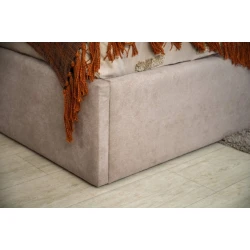 Двуспальная кровать Art_ikili_yataq 15, ламинат, коричневая, 120x160x200 см