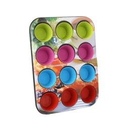 Keks üçün qəlib, 35.2x26.5 sm, silikon, 12 əd