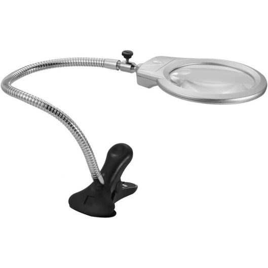 Лупа Sourcingmap 2.25X 5X, серебристый/черный