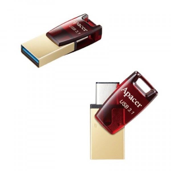 Флэш-карта Apacer AH180 64 ГБ USB Type A/C OTG Флэш-карта Apacer AH180 64 ГБ USB Type A/C OTG