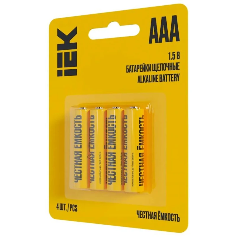 Батарейка IEK Alkaline LR03/AAA, 4 шт