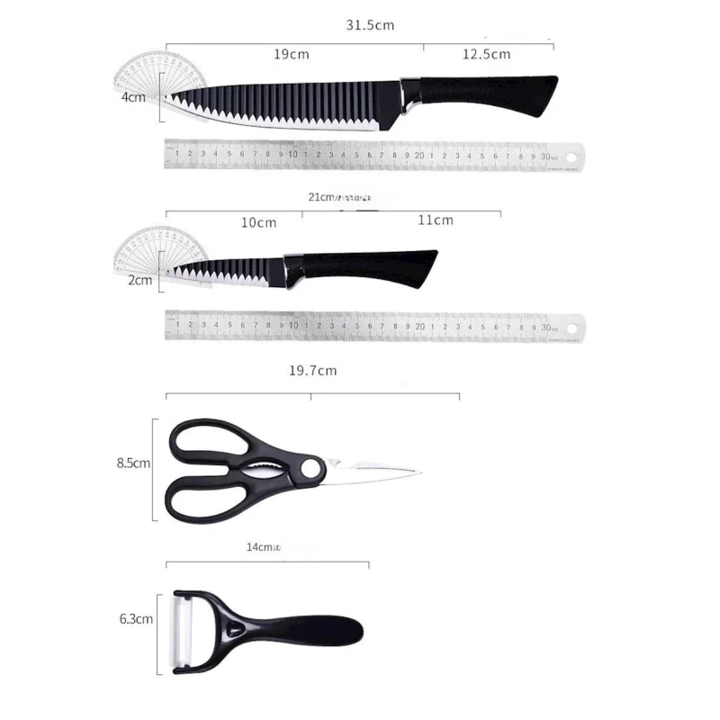 Набор ножей MA-GH306, 6 шт, нержавеющая сталь Набор ножей MA-GH306, 6 шт, нержавеющая сталь