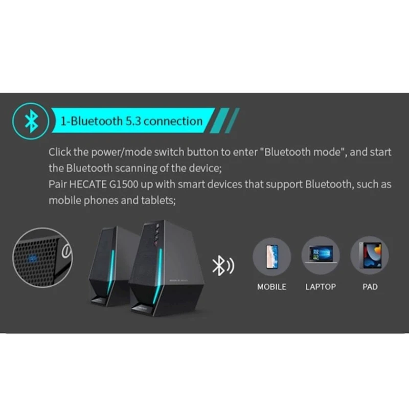 Акустическая система Edifier G1500BT 2.0 Black Акустическая система Edifier G1500BT 2.0 Black