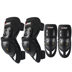 Qoruma dəsti motosikl üçün Pro-Biker HX-P37 2 cüt qoruyucu cihazla, diz yastıqları/dirsək yastıqları, qara