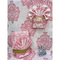 Набор полотенец Giltex Verjini, 70х130/50x90/50x30 см, хлопок, розовый, 3 шт