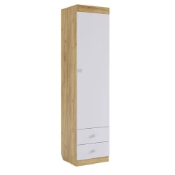 Шкаф 3563_M3WadThinForcWhzol, белый/коричневый, 40x42x189.5 см Шкаф 3563_M3WadThinForcWhzol, белый/коричневый, 40x42x189.5 см