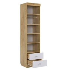 Шкаф 3563_M3WadThinForcWhzol, белый/коричневый, 40x42x189.5 см Шкаф 3563_M3WadThinForcWhzol, белый/коричневый, 40x42x189.5 см