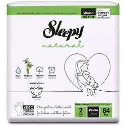 Детские подгузники Sleepy Natural Jumbo 2 Mini, для всех, 84 шт (42x2)