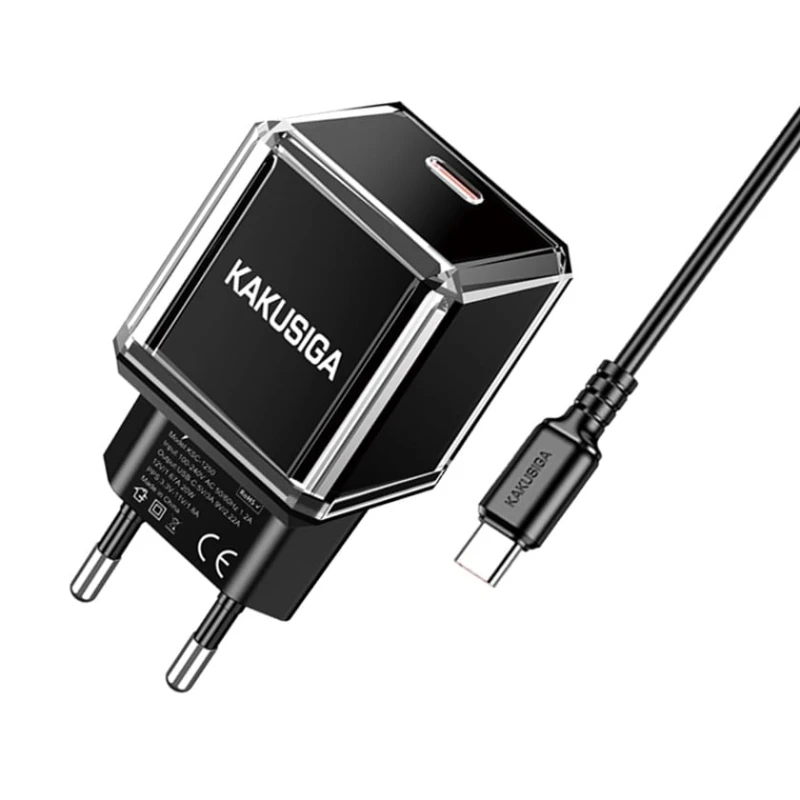 Сетевое зарядное устройство KSC-1251 HAODA Series PD20W Charger Set Type-C to Type-C, Белый