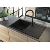 Кухонная мойка Deante Eridan ZQE_T113, гранит, черная, 86x50x20.9 см