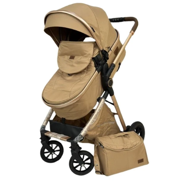 Детская коляска V8, бежевая