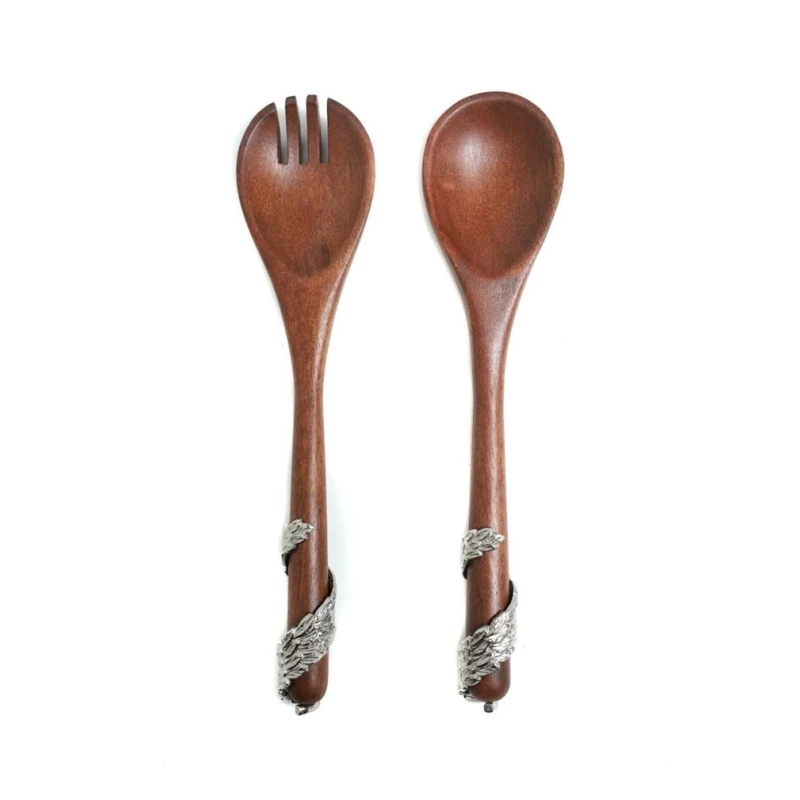 Набор ложек для салата Hom-me Wood and Marble 2 шт, 25.4х7.6х2.5 см, дерево, коричневый Набор ложек для салата Hom-me Wood and Marble 2 шт, 25.4х7.6х2.5 см, дерево, коричневый