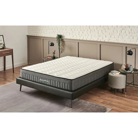 Матрас Yataş Spinal Support Bamboo, 200x200 см, белый/черный