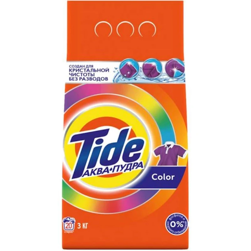 Стиральный порошок Tide для цветного белья, автомат, 3 кг Стиральный порошок Tide для цветного белья, автомат, 3 кг