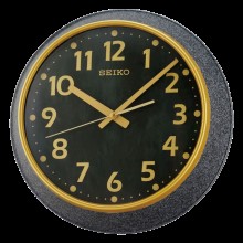 Divar saatı Seiko QXA770K, plastik, qara/boz