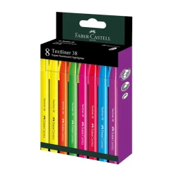 Текстовые маркеры Faber Castell 38 Superfluorescent 157778, 1-4 мм, 8 шт