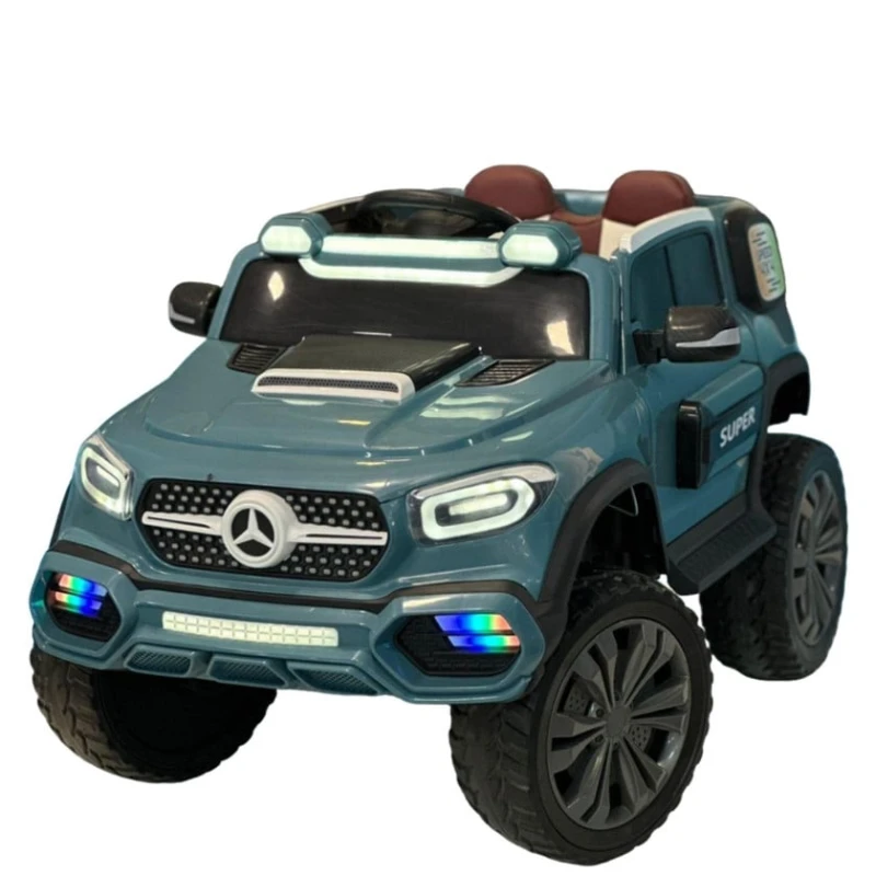 Uşaq elektrik avtomobili G65-4x4 Mercedes GL azr35,1 işıqlı faralar, dəri salon, MP3, pult, yükləmə cihazı, mavi, 1-5 yaş