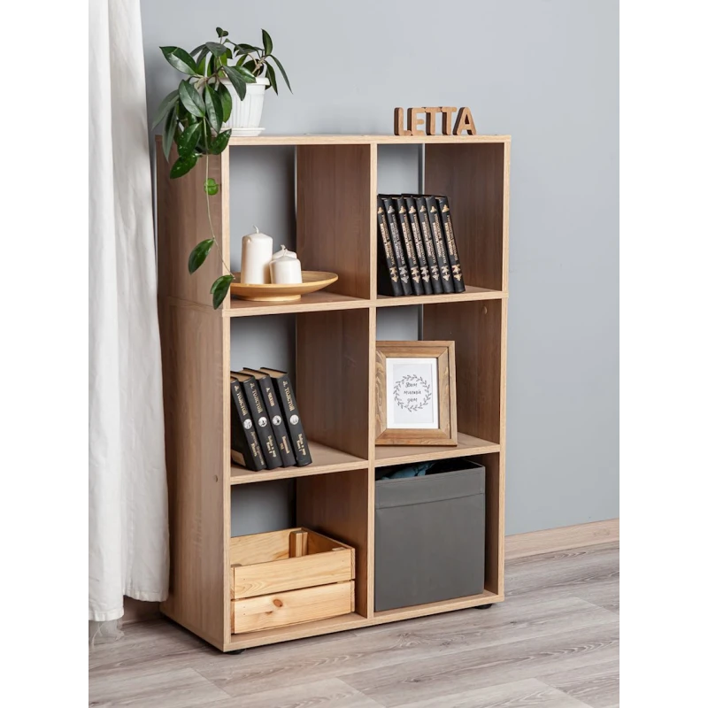 Стеллаж Letta Large Somona, 108х33х72 см, ЛДСП, бежевый