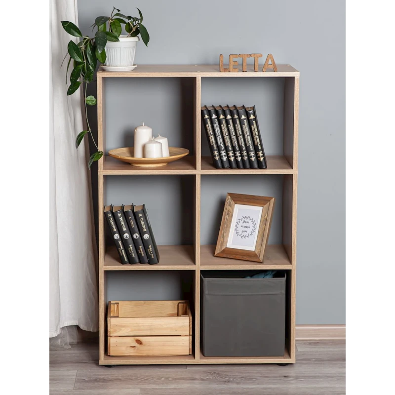 Стеллаж Letta Large Somona, 108х33х72 см, ЛДСП, бежевый