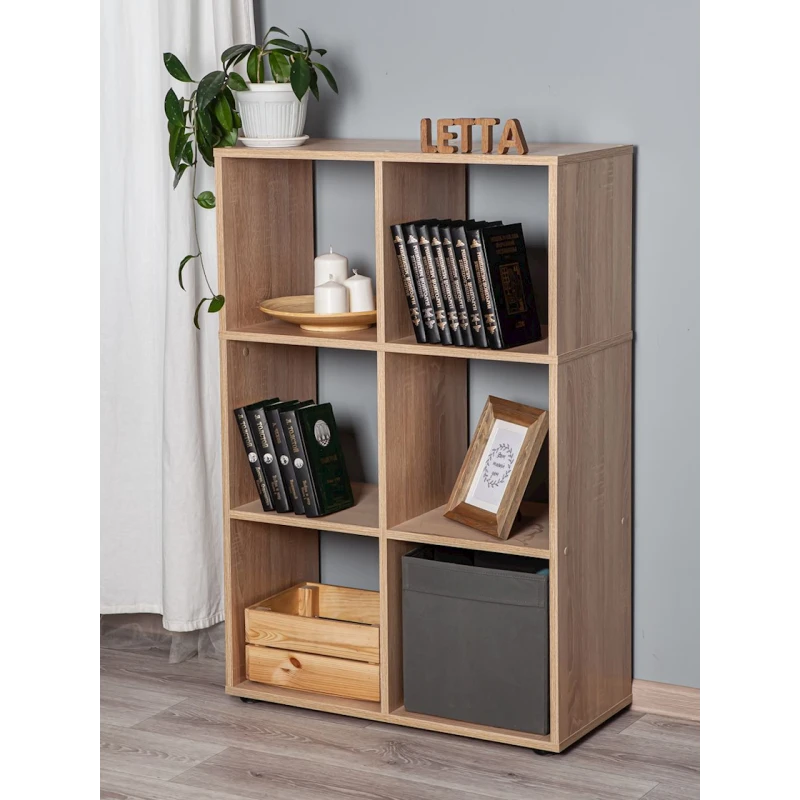 Стеллаж Letta Large Somona, 108х33х72 см, ЛДСП, бежевый