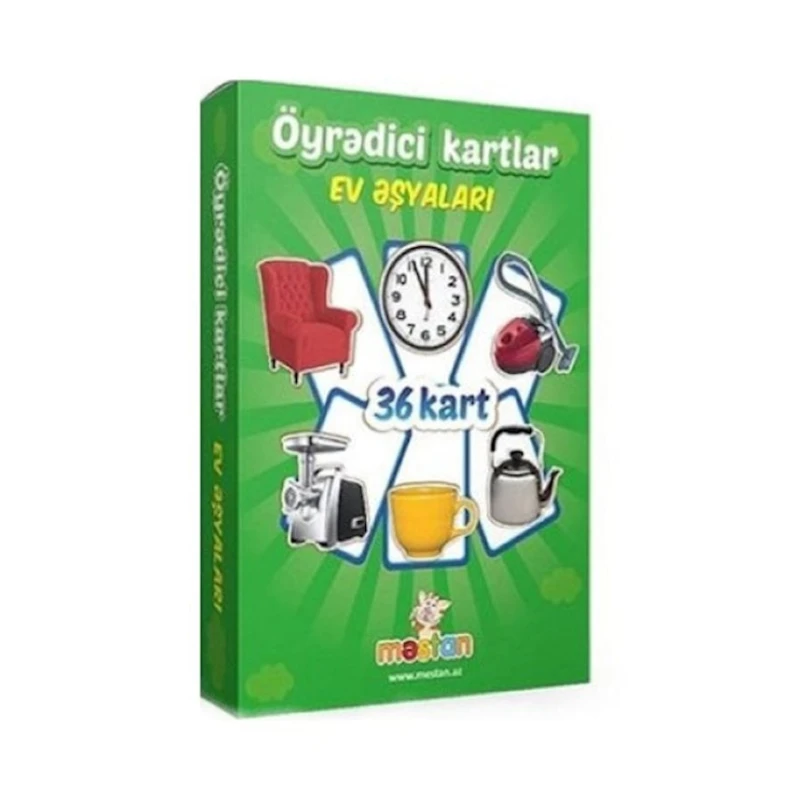 Набор карточек Mestan обучающий, Предметы обихода, с 3 лет, картон, разноцветный
