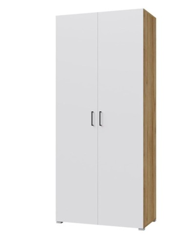Şkaf 3563_M3WadStraitWhzol, ağ/qəhvəyi, 100x60x200 sm