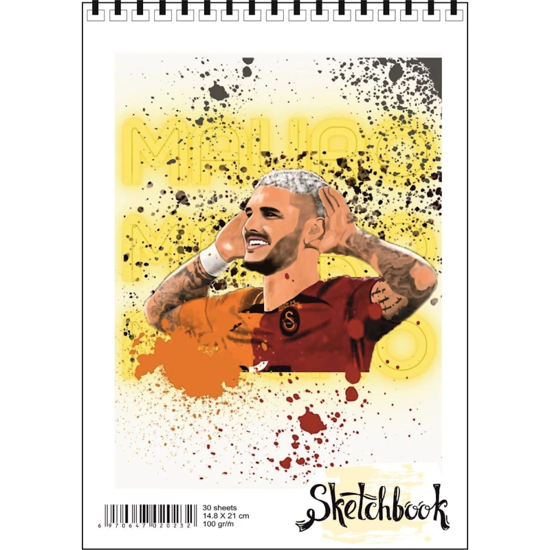 Блокнот Sketchbook Mauro Icardi i02, A5, 30 листов Блокнот Sketchbook Mauro Icardi i02, A5, 30 листов