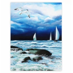 Холст на картоне с контуром Rosa Start Морской пейзаж №6 30х40
