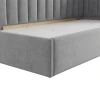 Односпальная кровать Art_tek_yataq(100) 87, ламинат/ткань, серая, 85x100x200 см