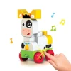 Коровка-конструктор Азбукварик Talky Blocks кнопочка, 11 деталей