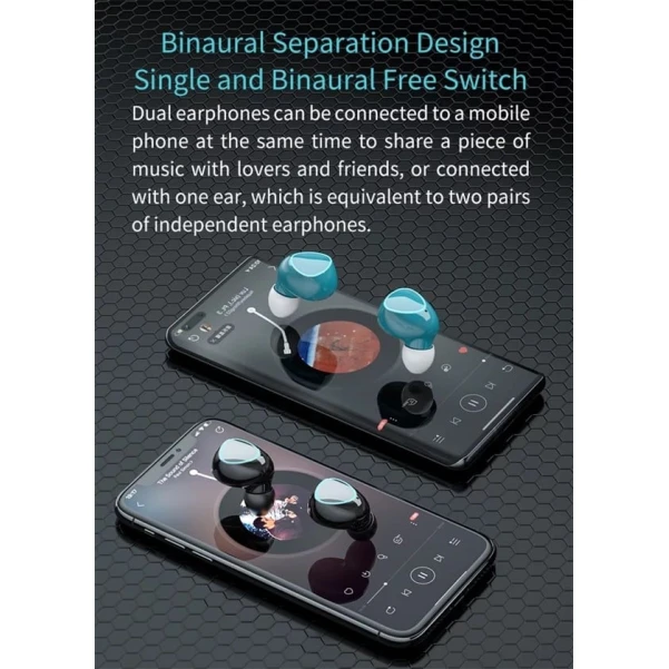 Беспроводные наушники Two Pair ACC08 Black/Blue