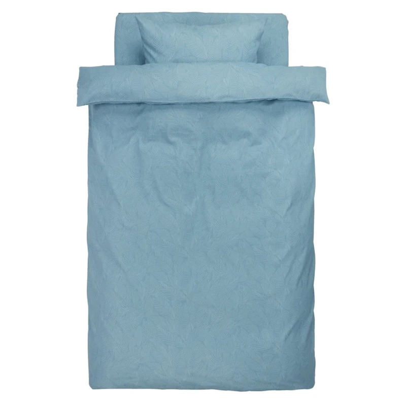 Комплект постельного белья JYSK Tone, пододеяльник 140x200 см, простыня 150x250 см, наволочка 50x70/75 см, полутораспальный, хлопок, голубой Комплект постельного белья JYSK Tone, пододеяльник 140x200 см, простыня 150x250 см, наволочка 50x70/75 см, полутораспальный, хлопок, голубой