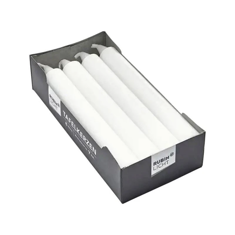 Набор свечей Rubin 175/21, 8 шт, Белый Набор свечей Rubin 175/21, 8 шт, Белый