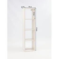 Стеллаж Letta, белый, ЛДСП, 36x139x28 см Стеллаж Letta, белый, ЛДСП, 36x139x28 см