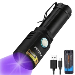 Фонарь Alonefire X901, 10W, Алюминий, УФ свет 365нм, Type-C перезаряжаемый
