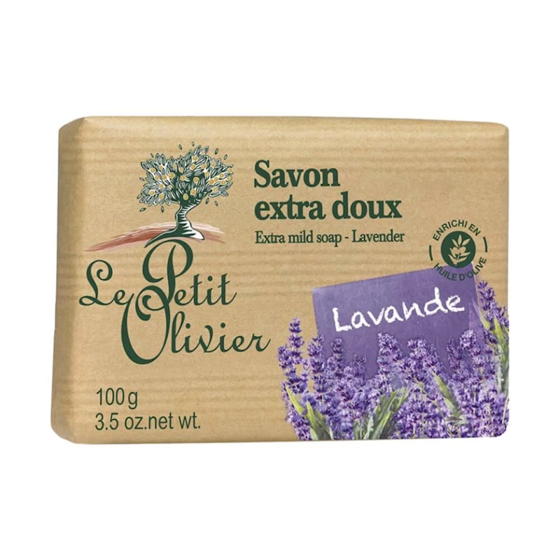 Экстра нежное мыло Le Petit Olivier 100% vegetal oils soap Лаванда,100 г Экстра нежное мыло Le Petit Olivier 100% vegetal oils soap Лаванда,100 г