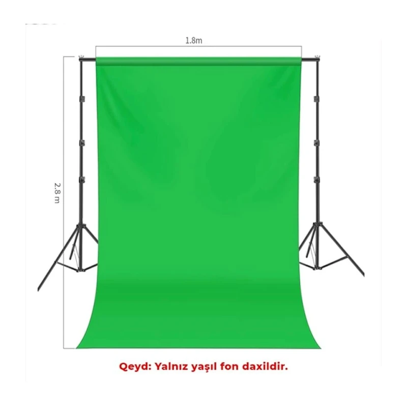 Зеленый фон Neewer 1.8x2.8 м Зеленый фон Neewer 1.8x2.8 м